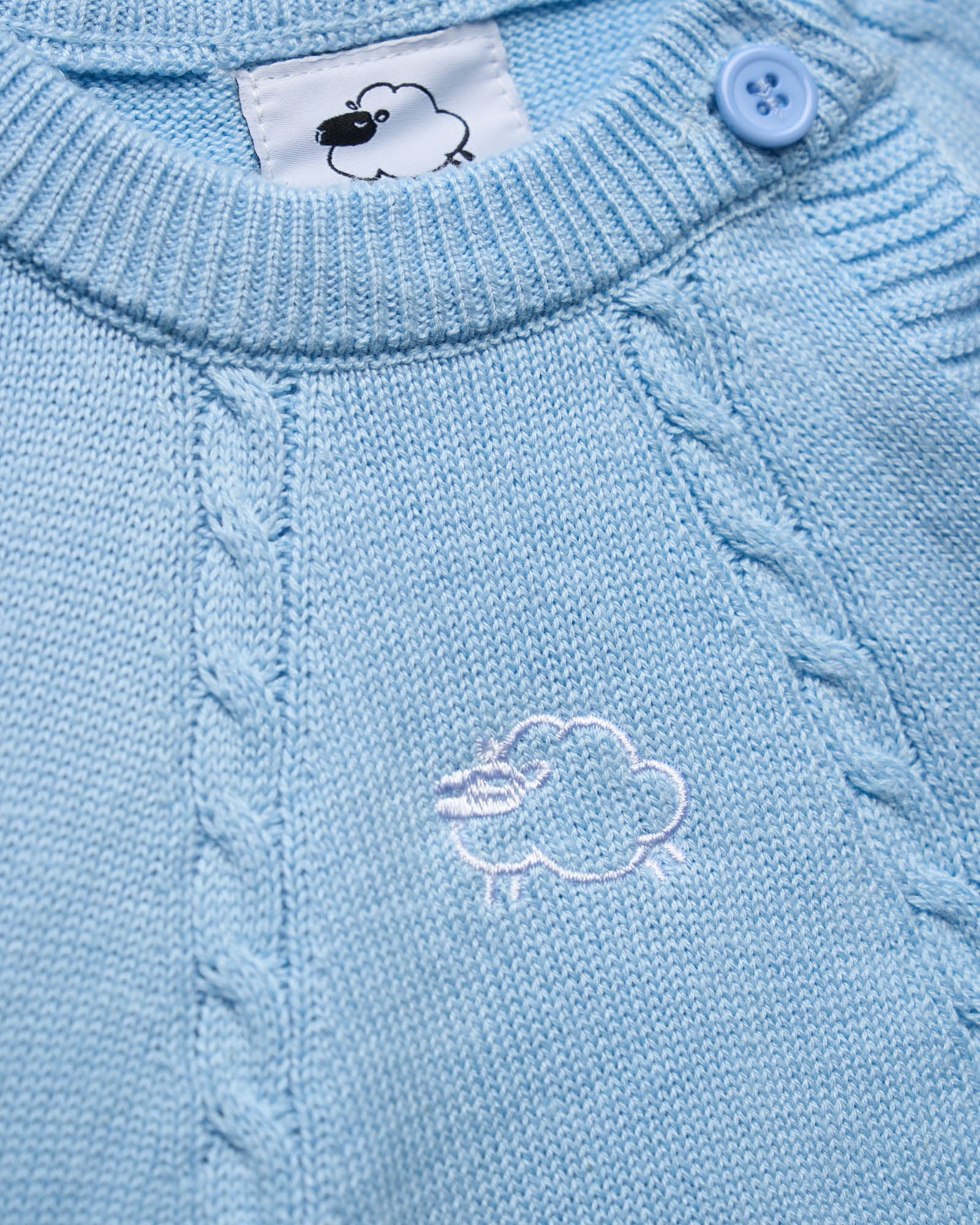 Completino coordinato Treccia - Azzurro - neonato