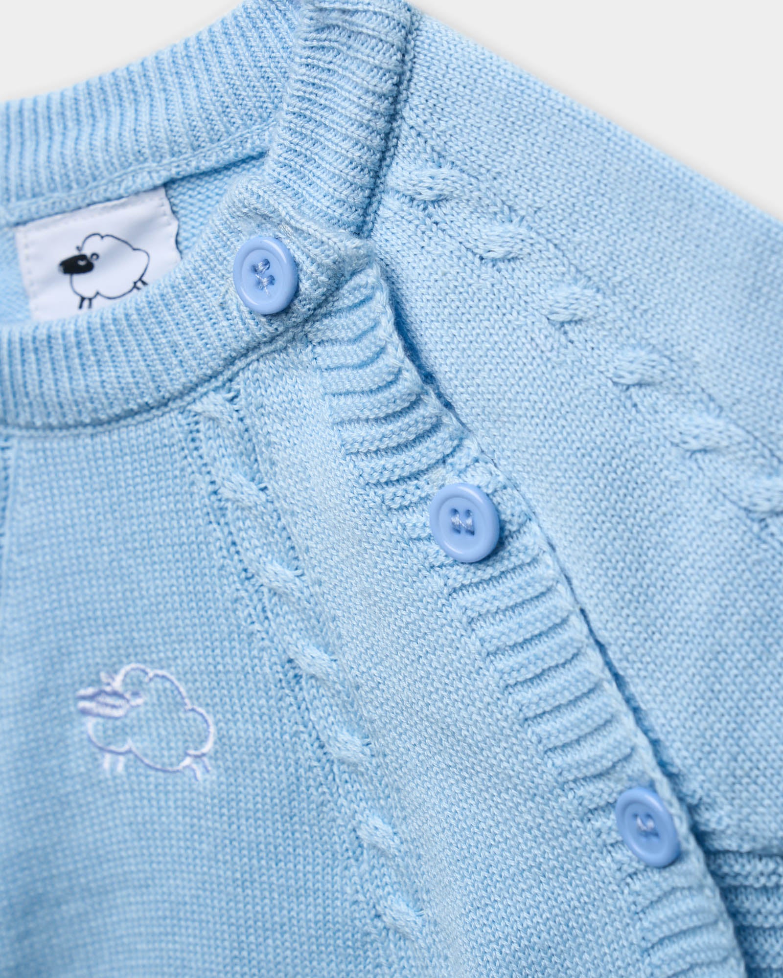 Completino coordinato Treccia - Azzurro - neonato