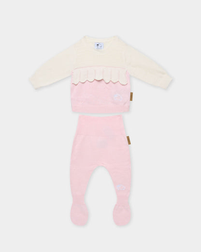 Completino coordinato Bimba - Rosa - neonata