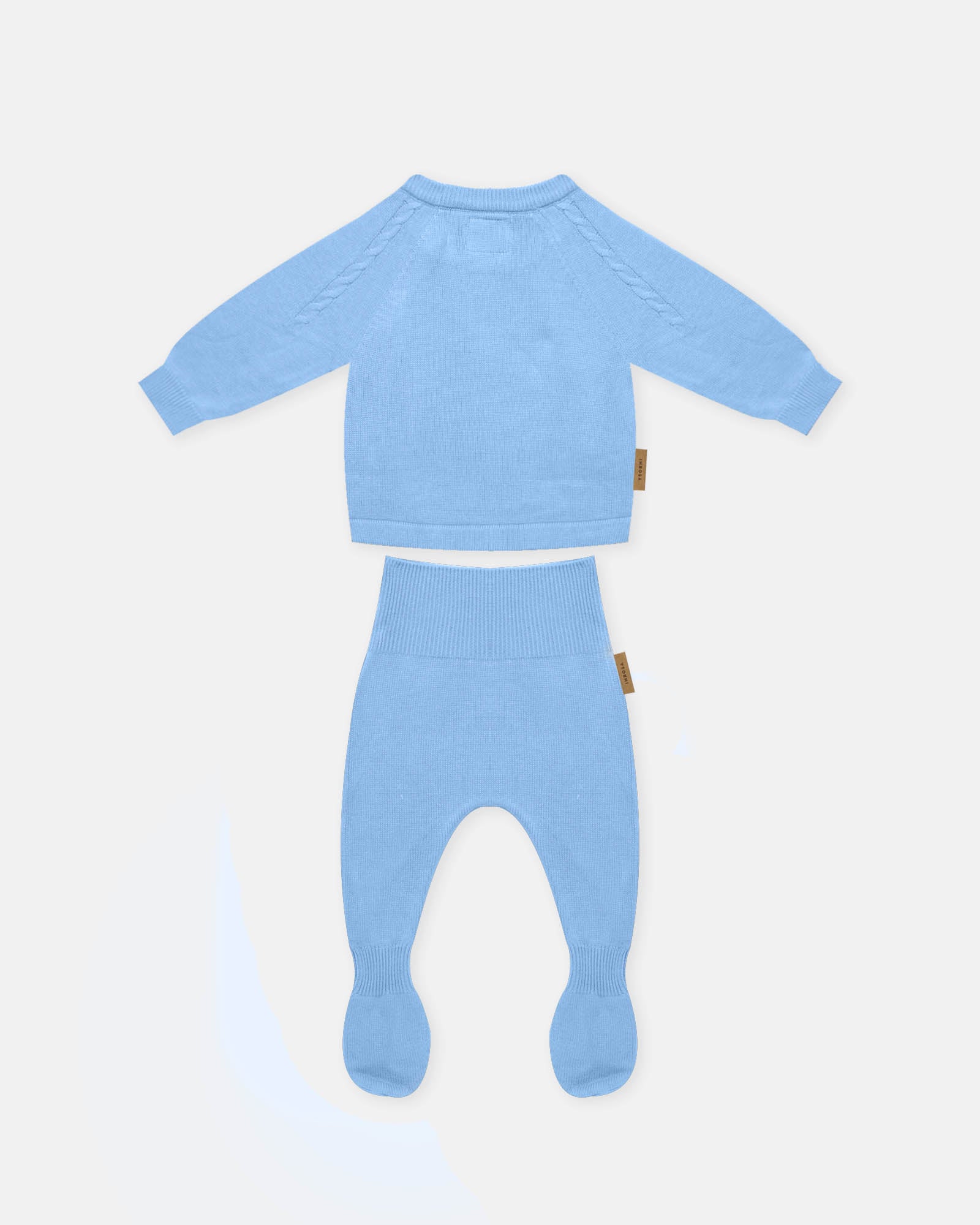Completino coordinato Treccia - Azzurro - neonato