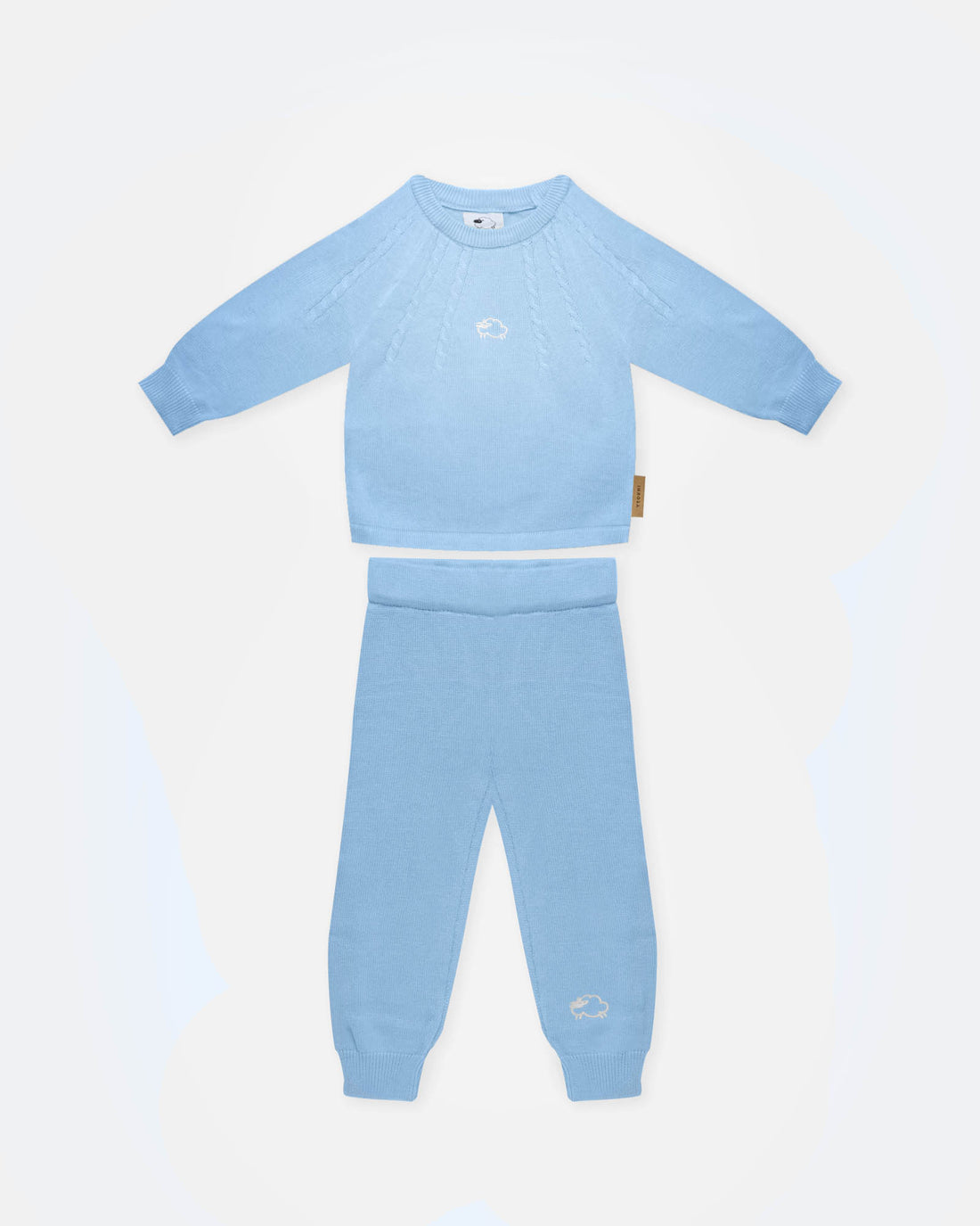 Completino coordinato Treccia - Azzurro