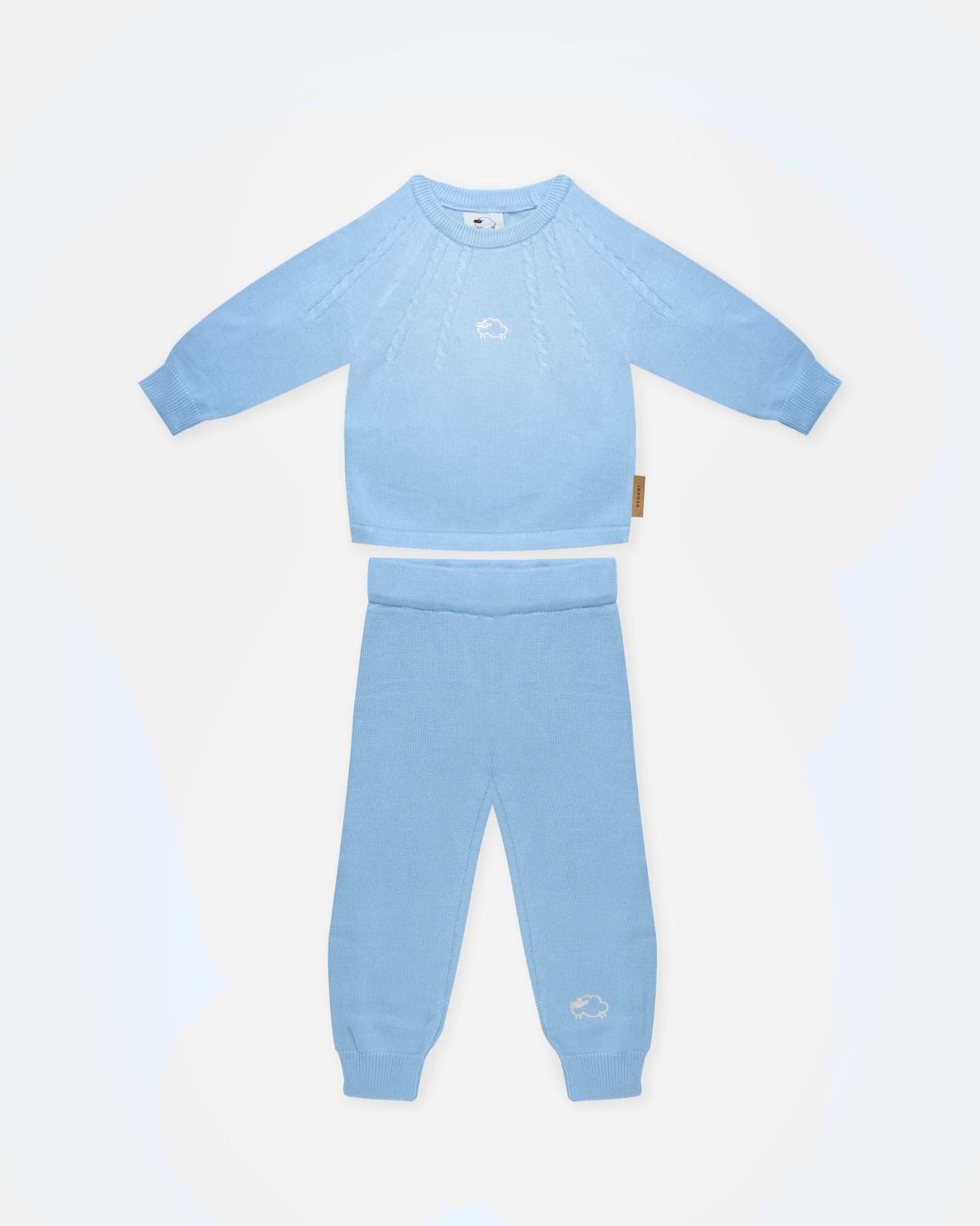 Completino coordinato Treccia - Azzurro