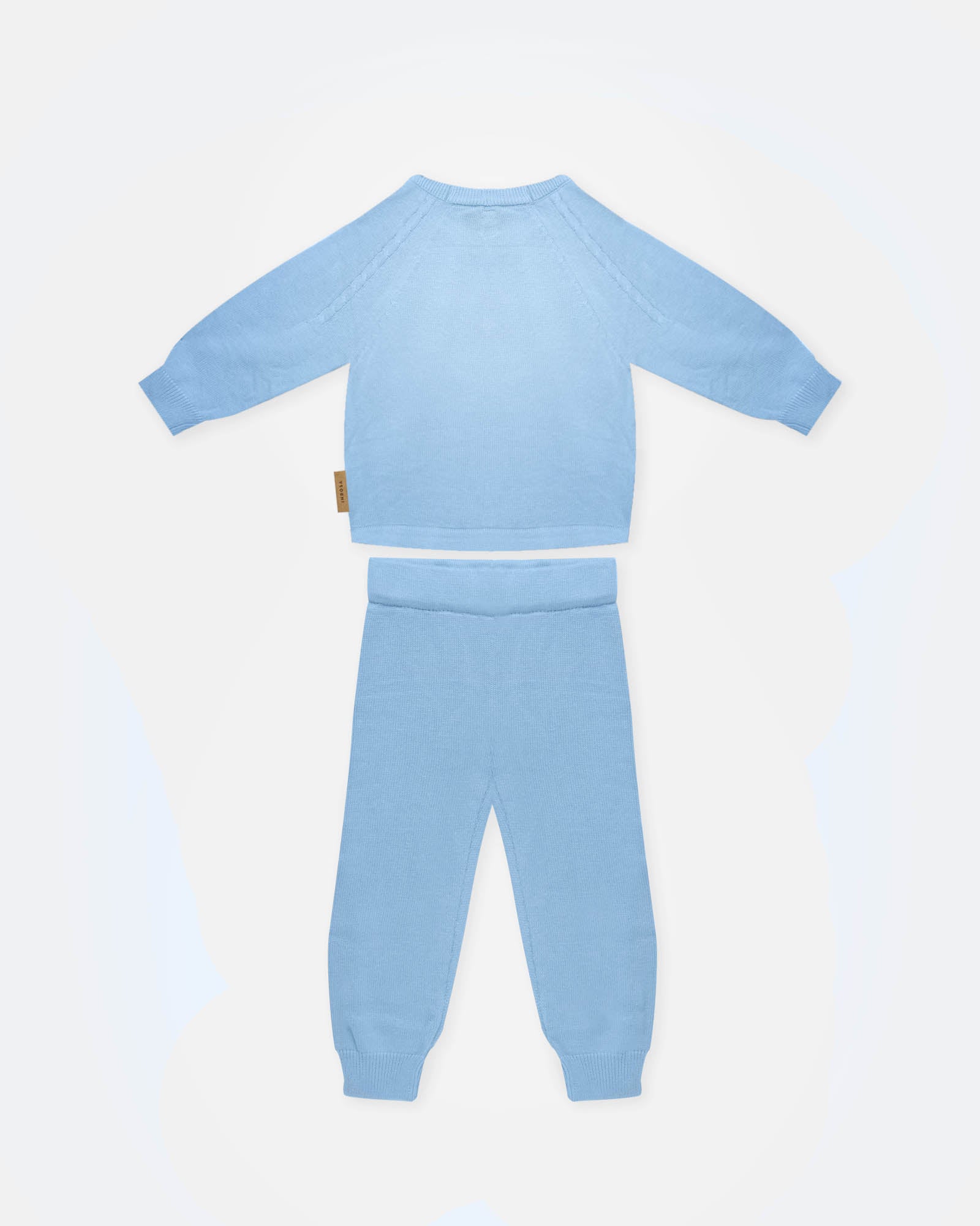 Completino coordinato Treccia - Azzurro