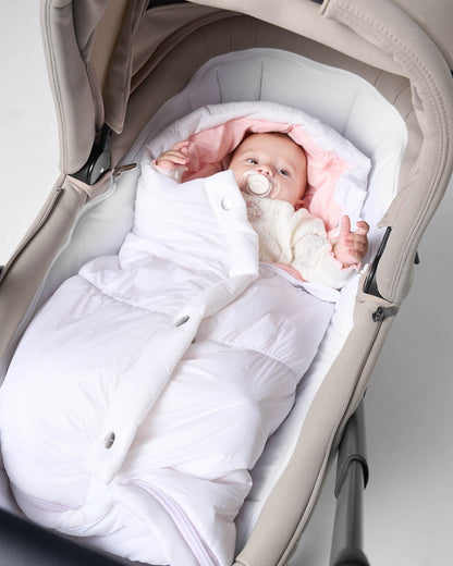 Sacco Outdoor White TOG 4.5 - Pink Version - 0-8 mesi