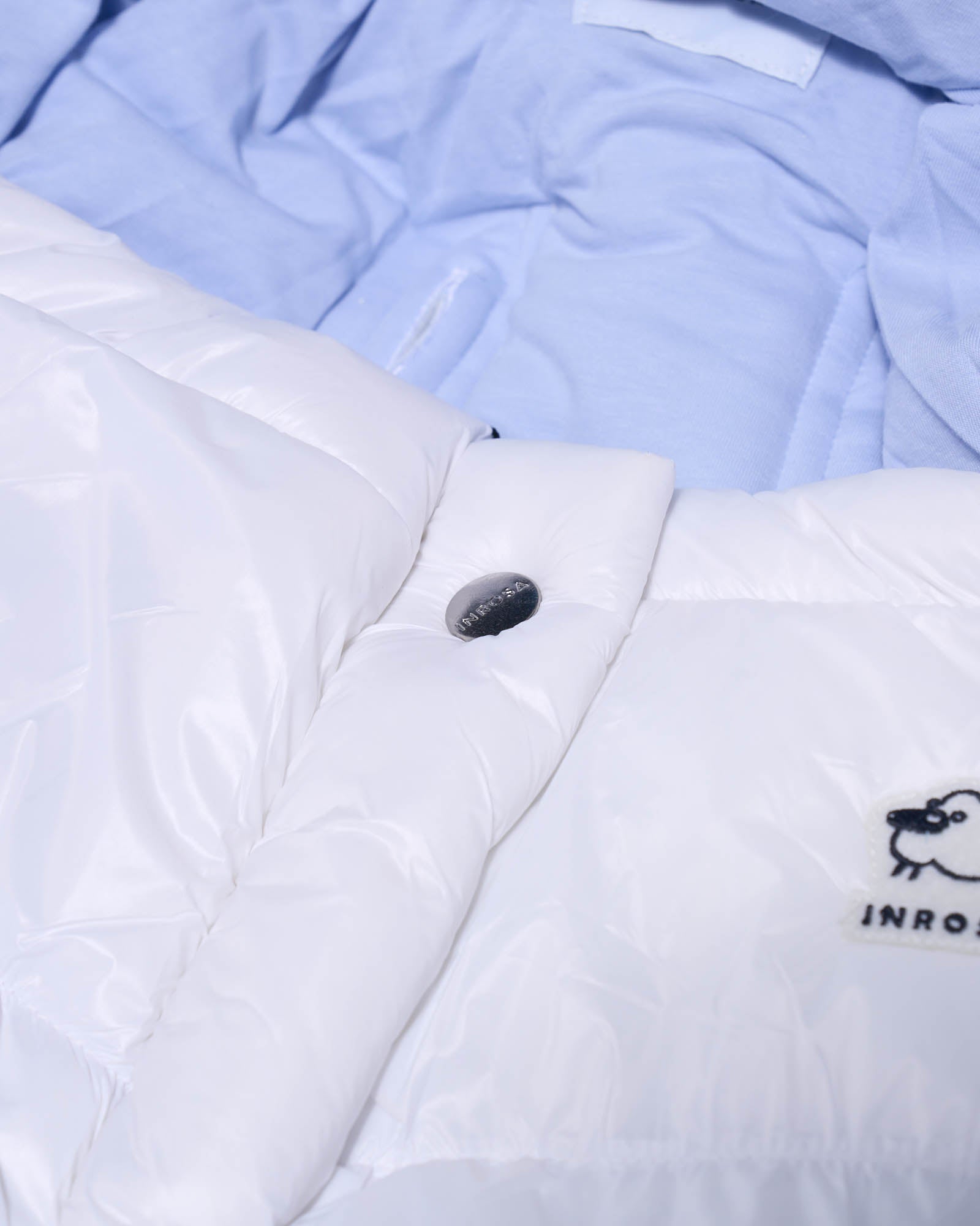 Sacco Outdoor White TOG 4.5 - Light Blue Version - 0-8 mesi