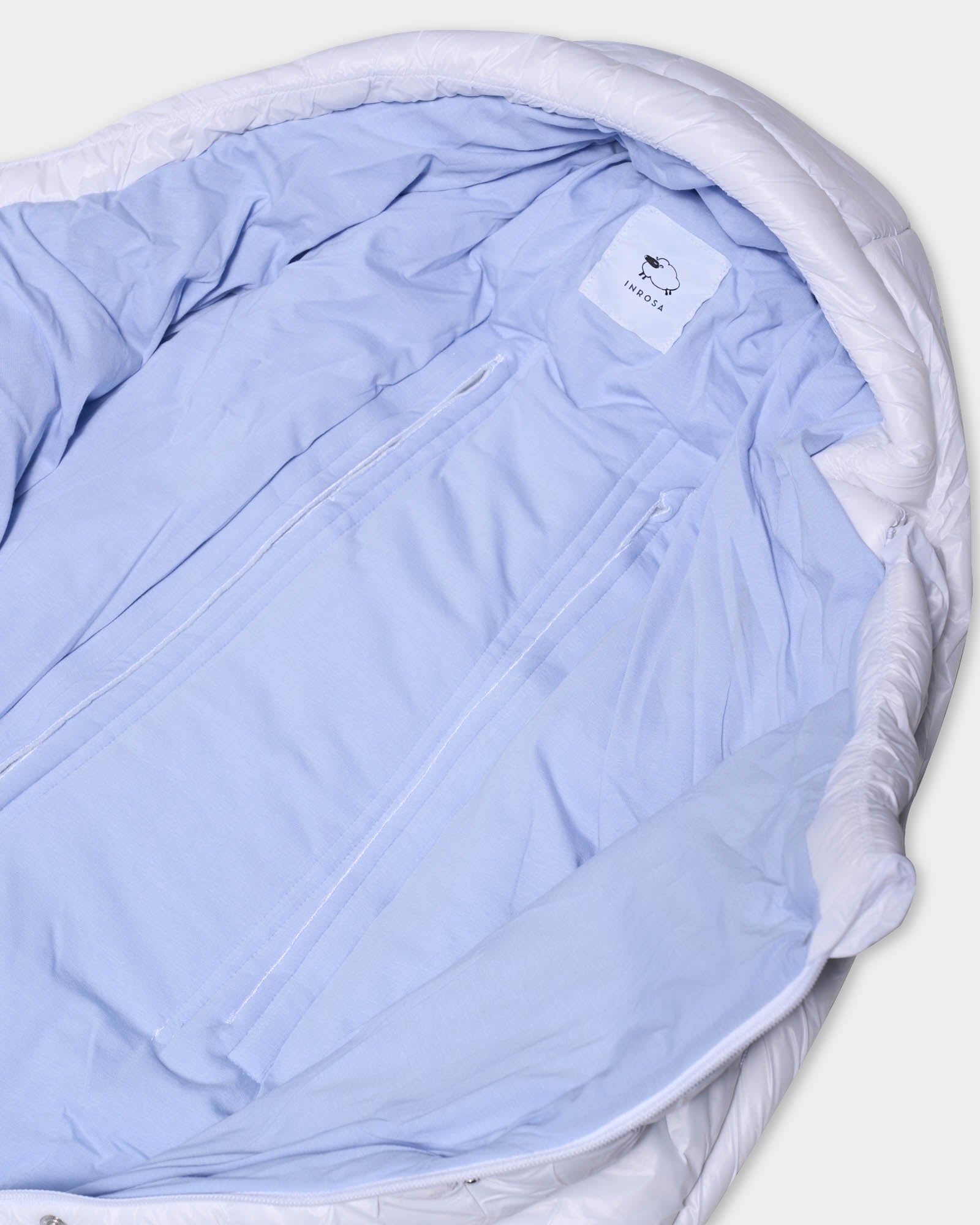 Sacco Outdoor White TOG 4.5 - Light Blue Version - 0-8 mesi