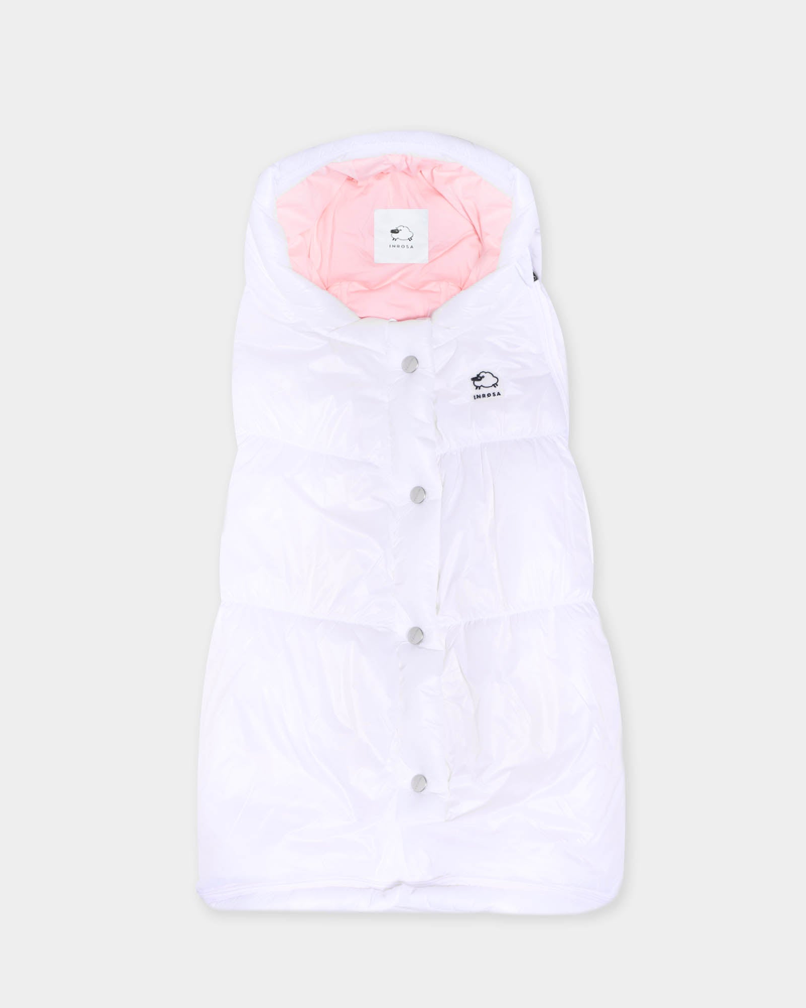 Sacco Outdoor White TOG 4.5 - Pink Version - 0-8 mesi