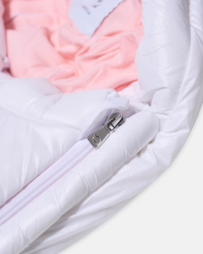Sacco Outdoor White TOG 4.5 - Pink Version - 0-8 mesi
