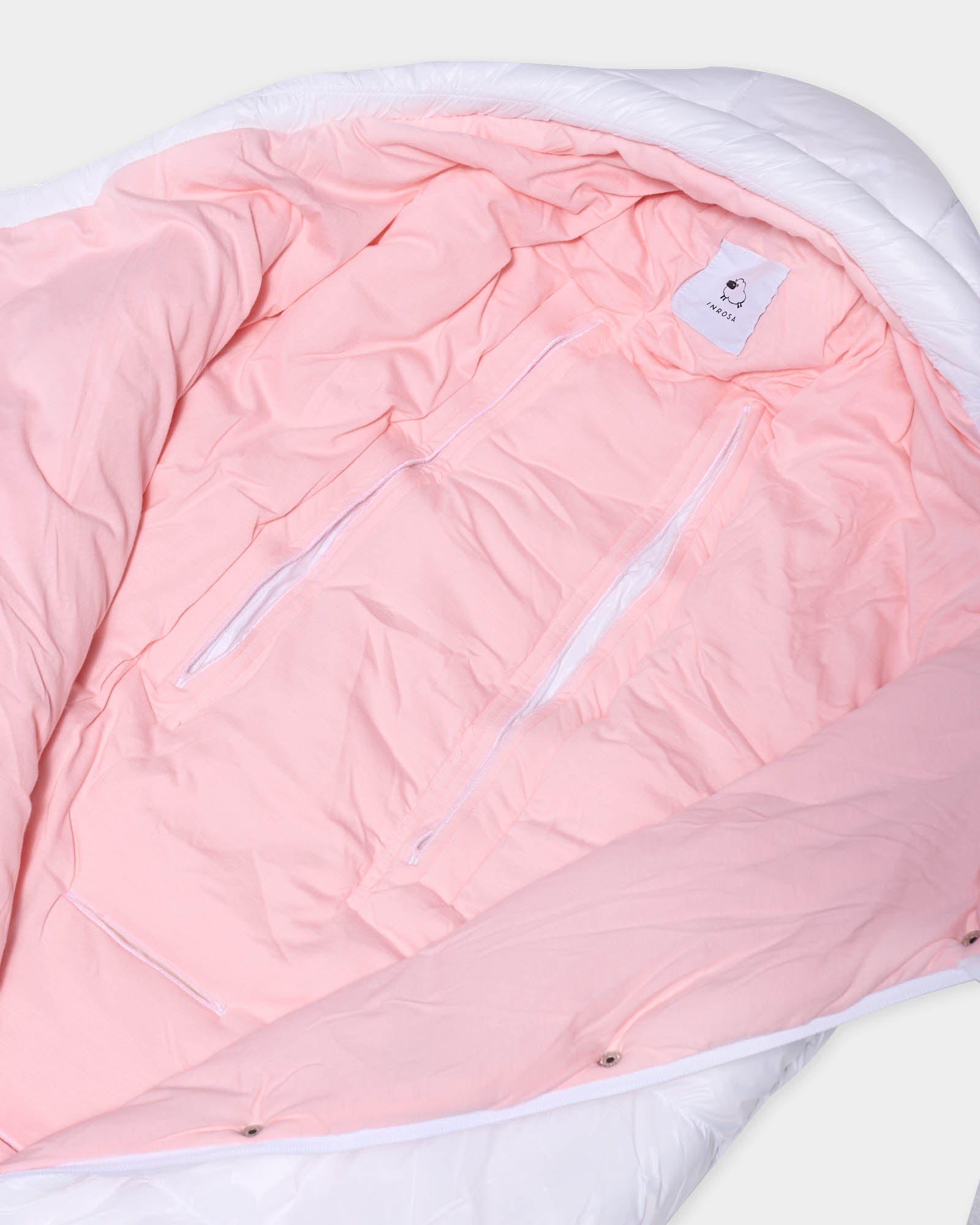 Sacco Outdoor White TOG 4.5 - Pink Version - 0-8 mesi